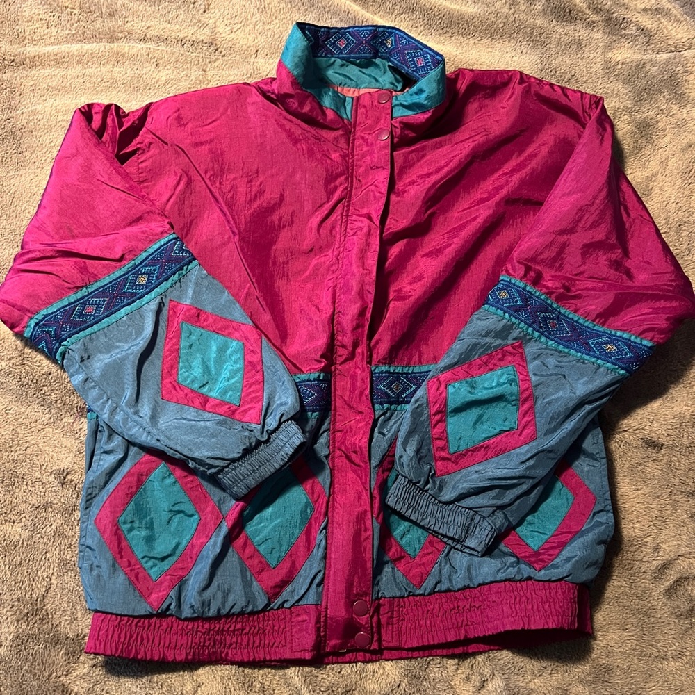 90s Windbreaker Nylon Jacket Womens PL Full Zip size large